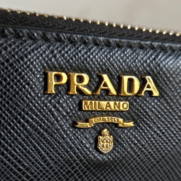 NDS Women's Prada Dark Grey Zip Around Continental Wallet - Picture 3 of 10